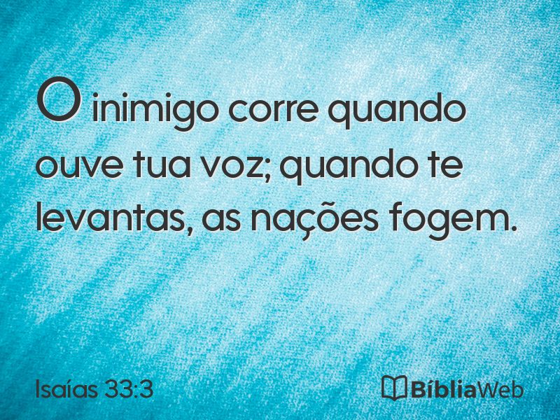 Isaías 33:3 em imagem para compartilhar