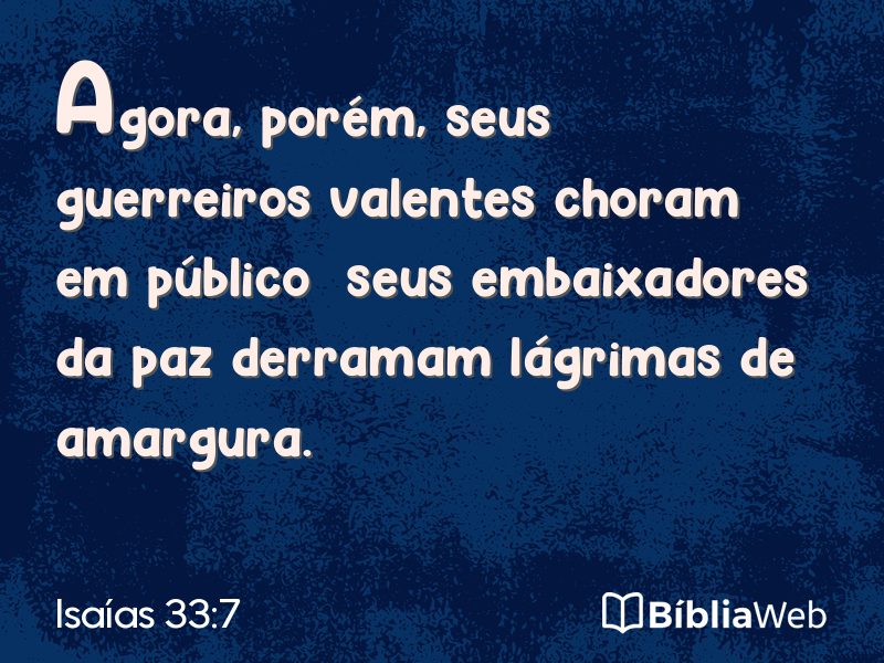 Isaías 33:7 em imagem para compartilhar