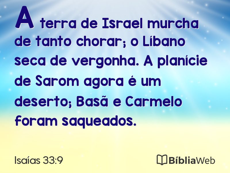 Isaías 33:9 em imagem para compartilhar