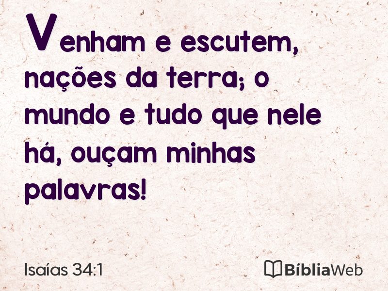 Isaías 34:1 em imagem para compartilhar