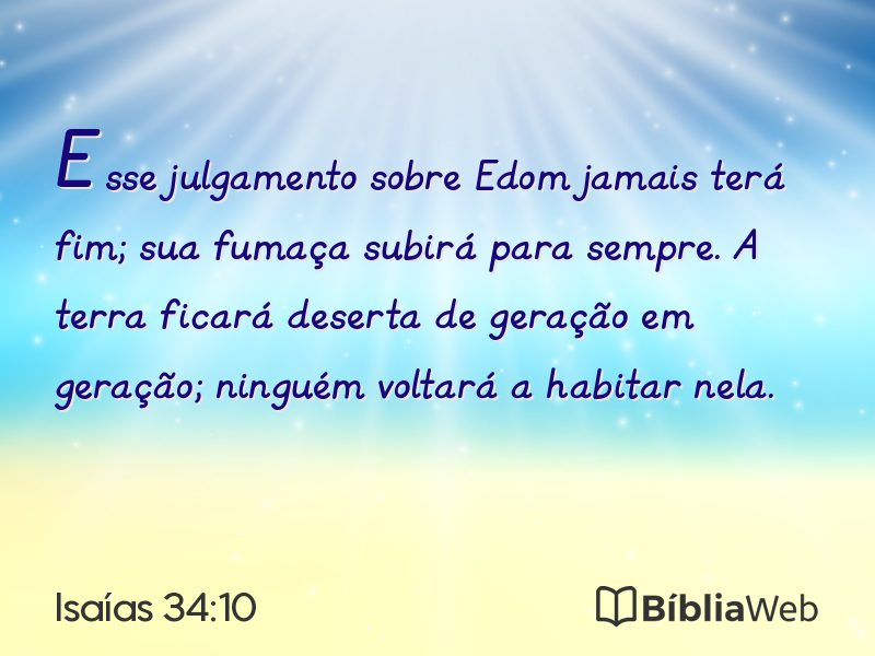 Isaías 34:10 em imagem para compartilhar