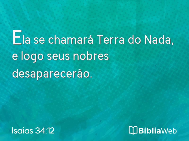 Isaías 34:12 em imagem para compartilhar