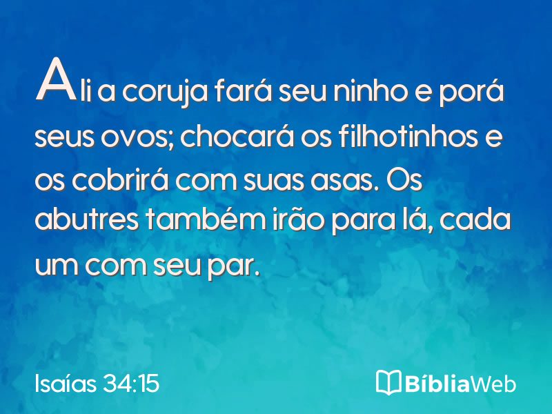 Isaías 34:15 em imagem para compartilhar