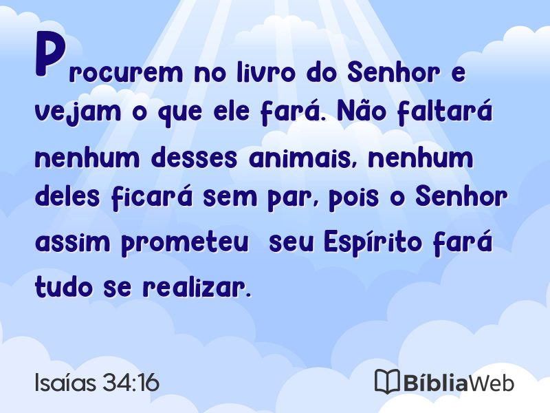Isaías 34:16 em imagem para compartilhar
