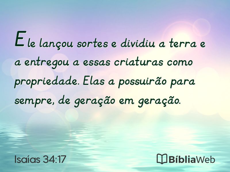 Isaías 34:17 em imagem para compartilhar