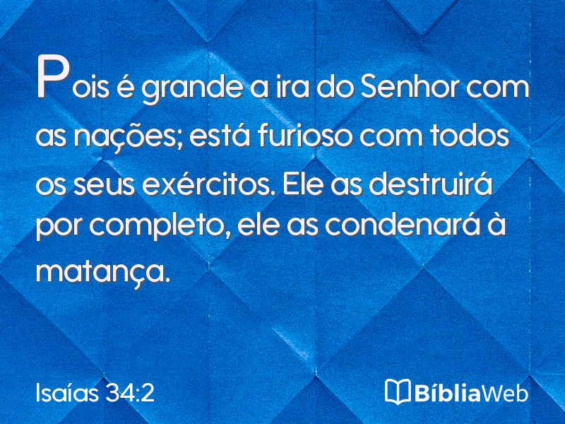 Isaías 34:2 em imagem para compartilhar