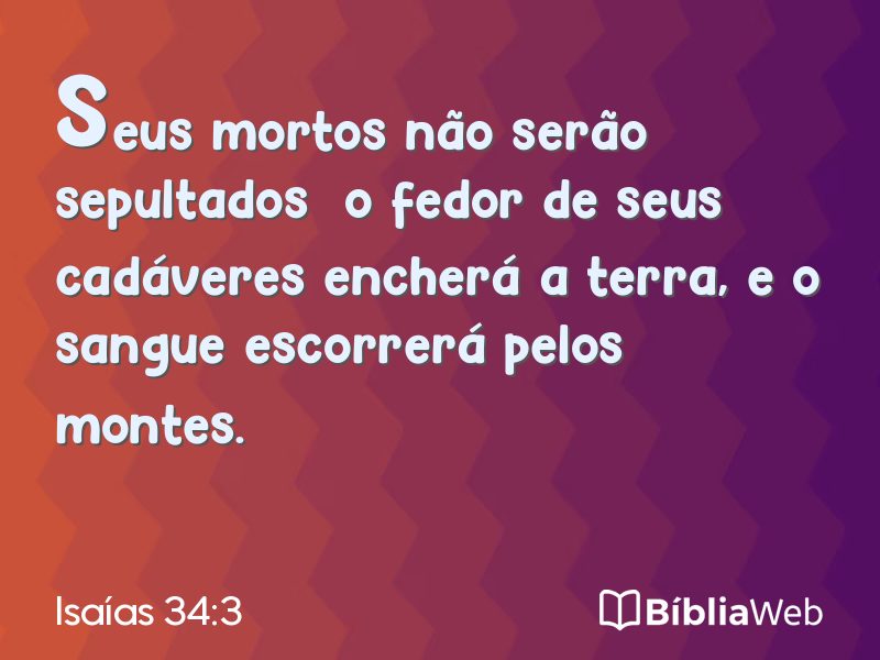 Isaías 34:3 em imagem para compartilhar