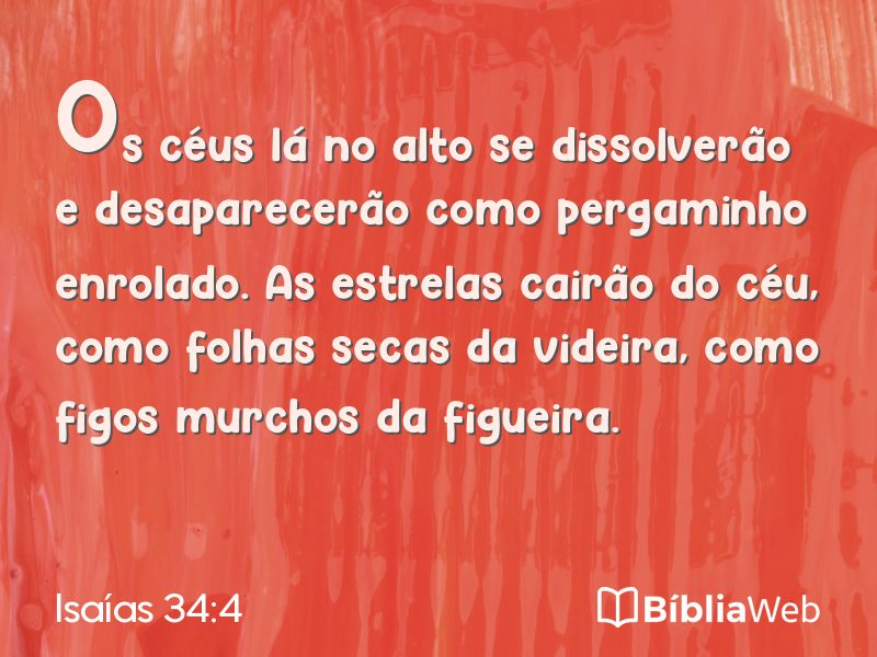 Isaías 34:4 em imagem para compartilhar