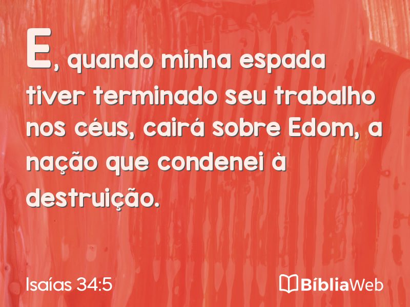 Isaías 34:5 em imagem para compartilhar