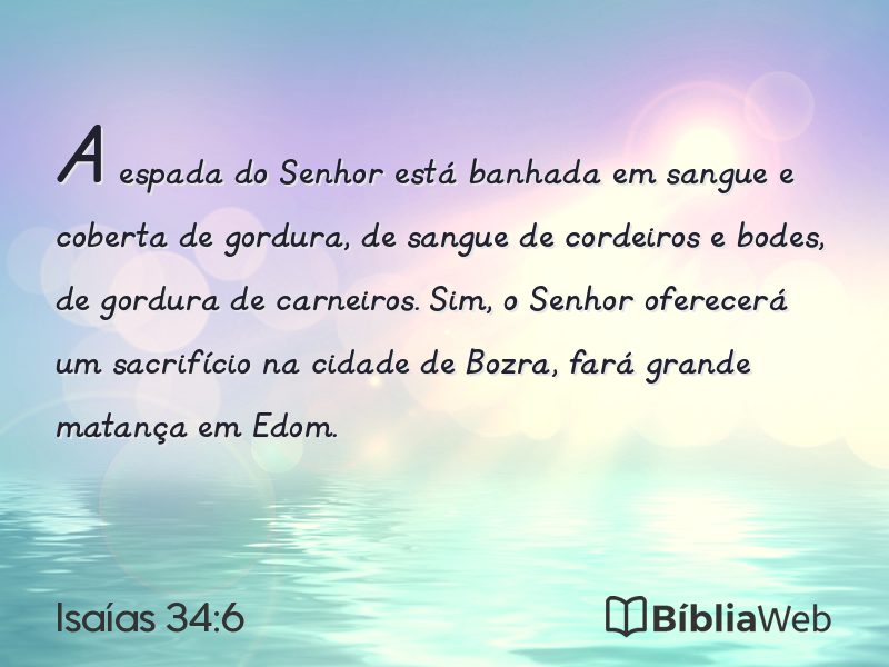 Isaías 34:6 em imagem para compartilhar