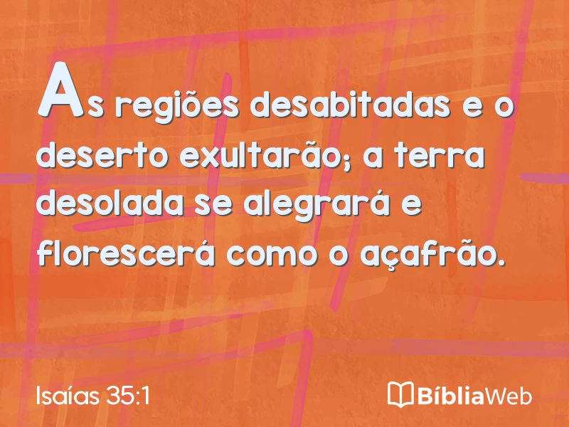 Isaías 35:1 em imagem para compartilhar