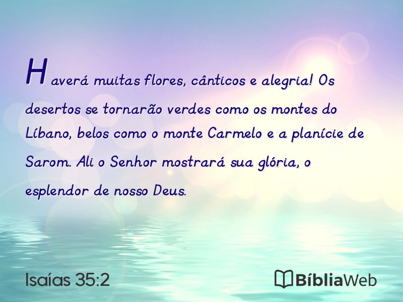Isaías 35:2 em imagem para compartilhar
