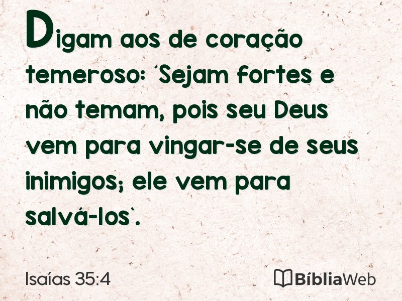 Isaías 35:4 em imagem para compartilhar