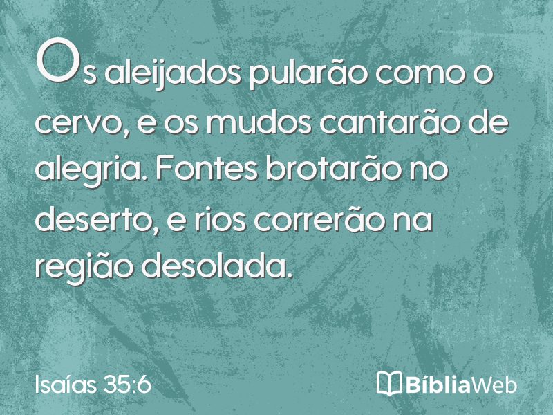 Isaías 35:6 em imagem para compartilhar