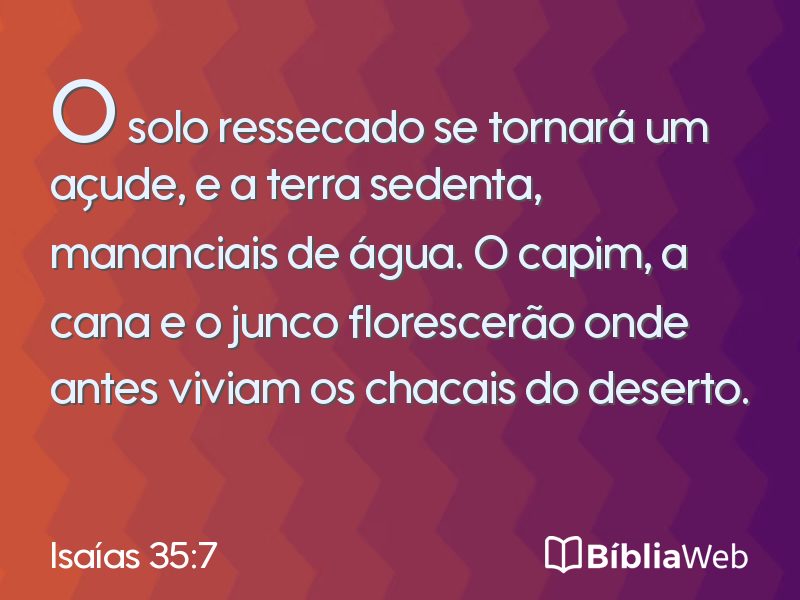Isaías 35:7 em imagem para compartilhar