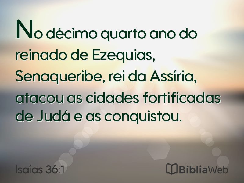 Isaías 36:1 em imagem para compartilhar
