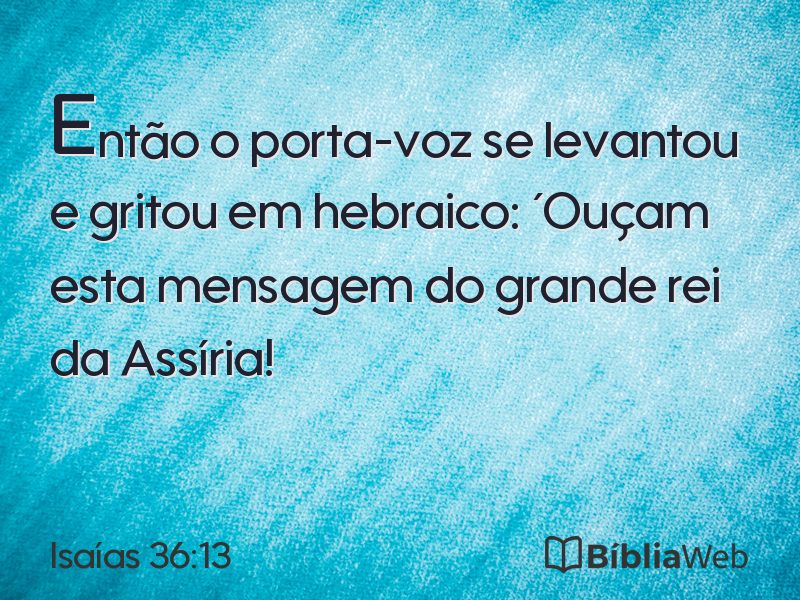 Isaías 36:13 em imagem para compartilhar