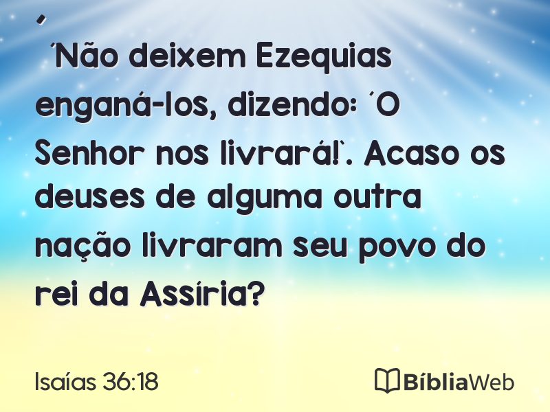 Isaías 36:18 em imagem para compartilhar