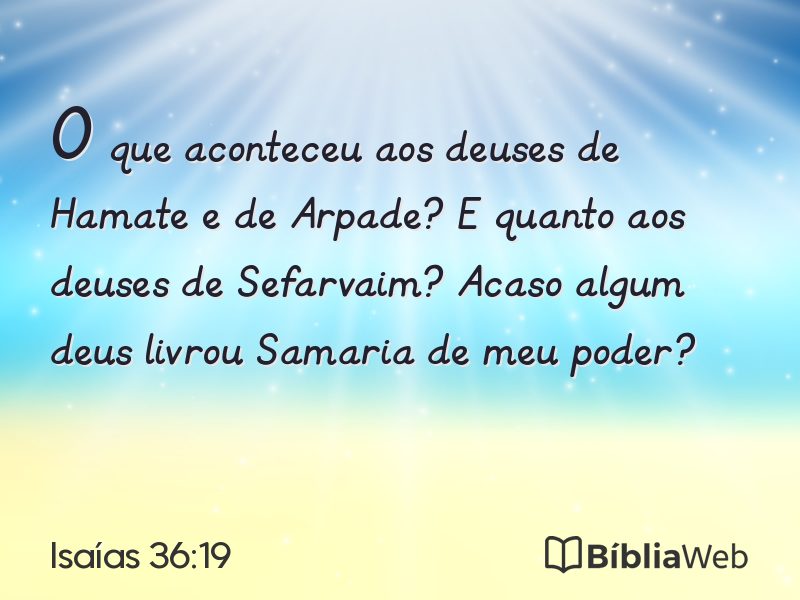 Isaías 36:19 em imagem para compartilhar