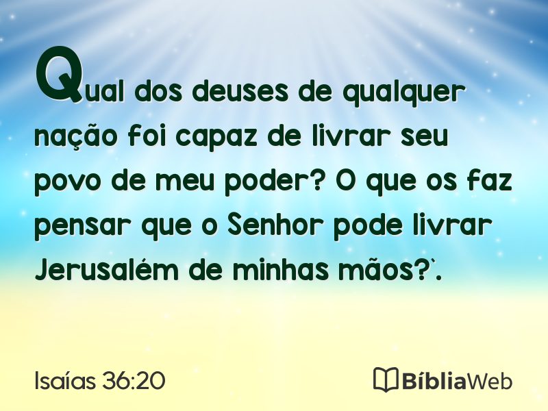 Isaías 36:20 em imagem para compartilhar