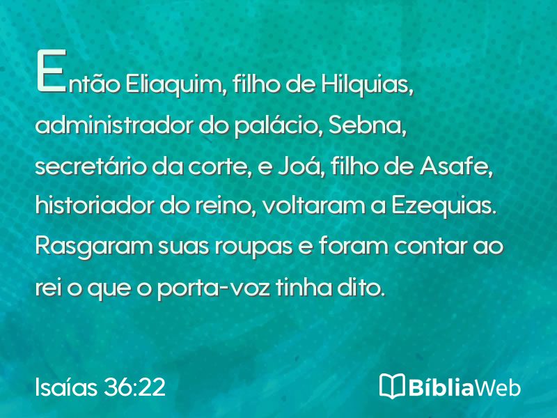 Isaías 36:22 em imagem para compartilhar