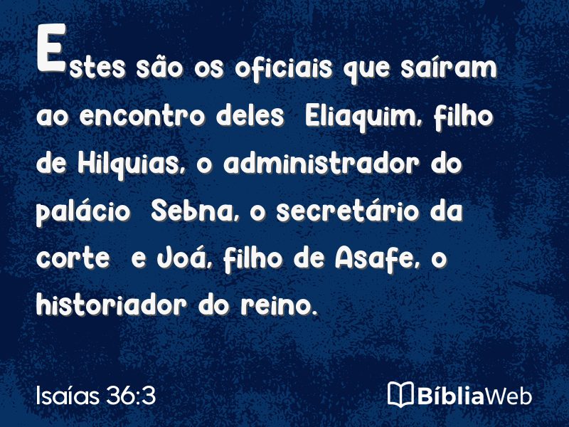 Isaías 36:3 em imagem para compartilhar