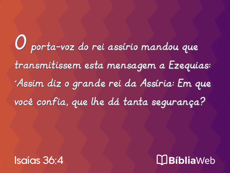 Isaías 36:4 em imagem para compartilhar