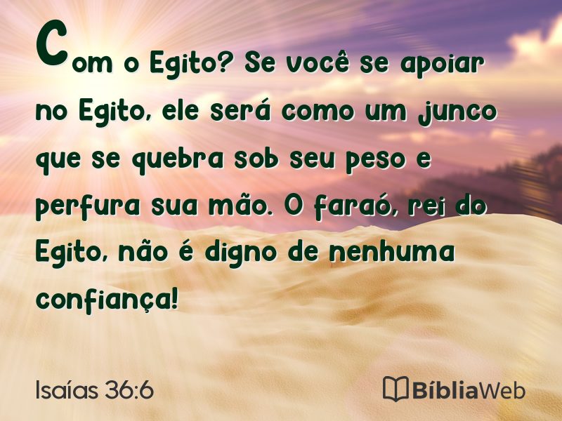 Isaías 36:6 em imagem para compartilhar
