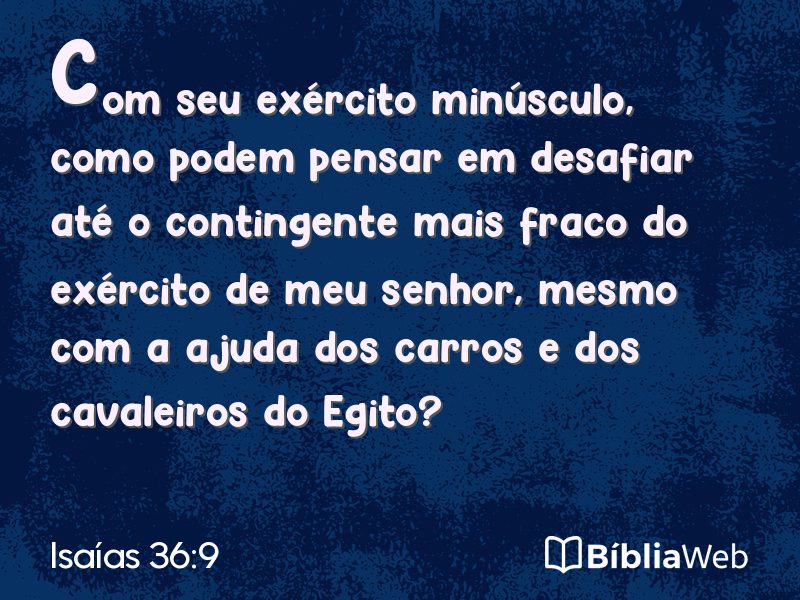 Isaías 36:9 em imagem para compartilhar