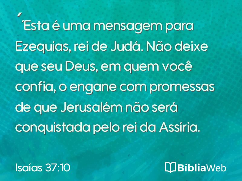 Isaías 37:10 em imagem para compartilhar