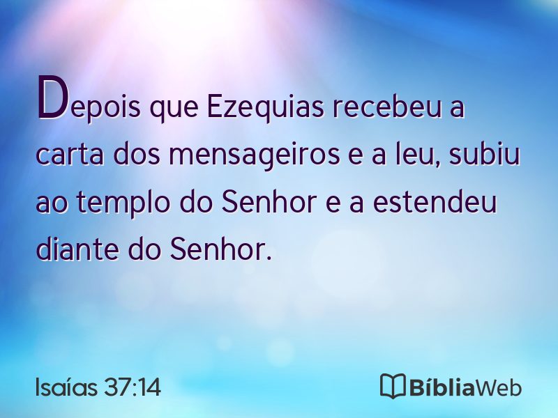 Isaías 37:14 em imagem para compartilhar
