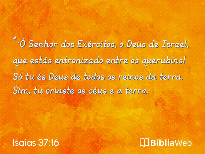 Isaías 37:16 em imagem para compartilhar