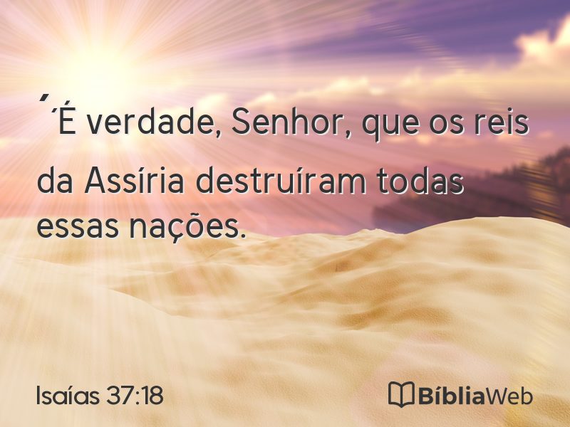 Isaías 37:18 em imagem para compartilhar
