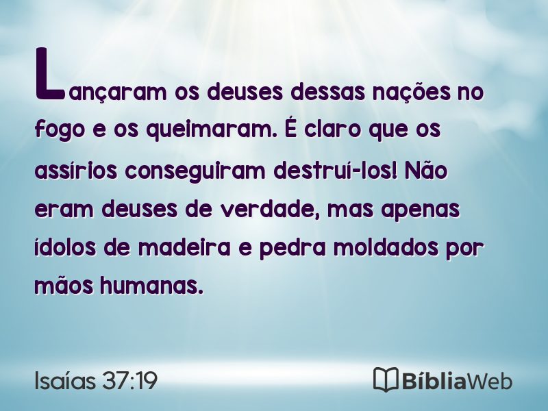 Isaías 37:19 em imagem para compartilhar