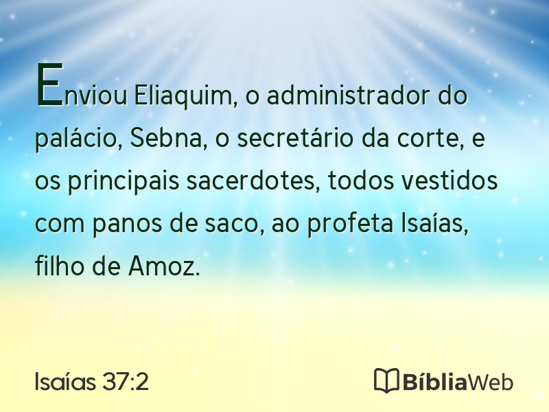 Isaías 37:2 em imagem para compartilhar