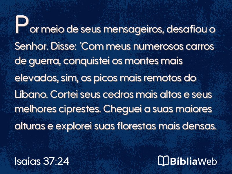 Isaías 37:24 em imagem para compartilhar