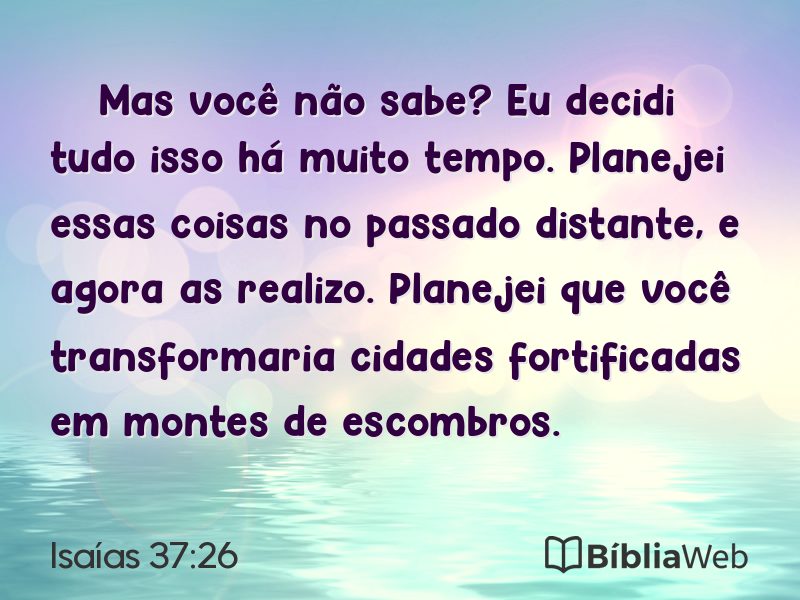 Isaías 37:26 em imagem para compartilhar