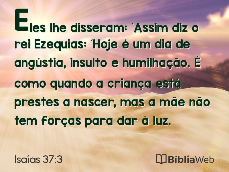 Isaías 37:3 em imagem para compartilhar