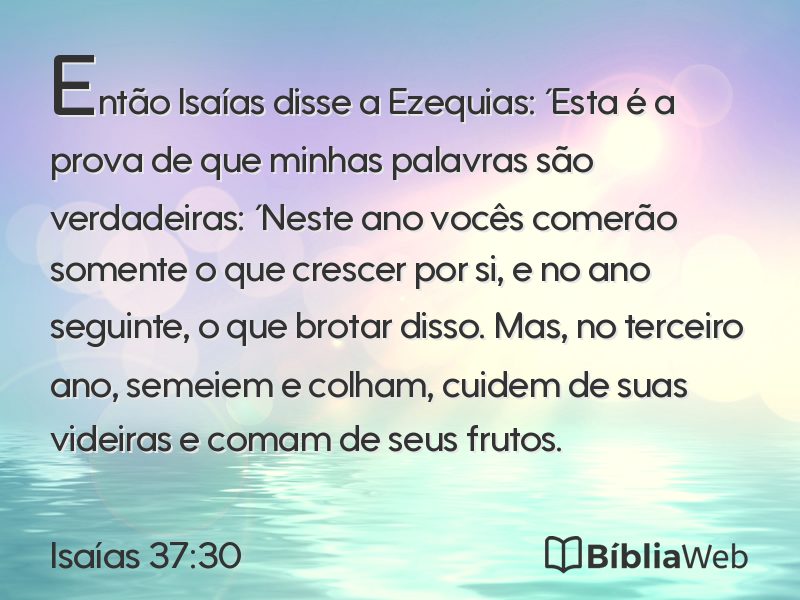 Isaías 37:30 em imagem para compartilhar
