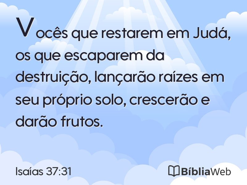 Isaías 37:31 em imagem para compartilhar