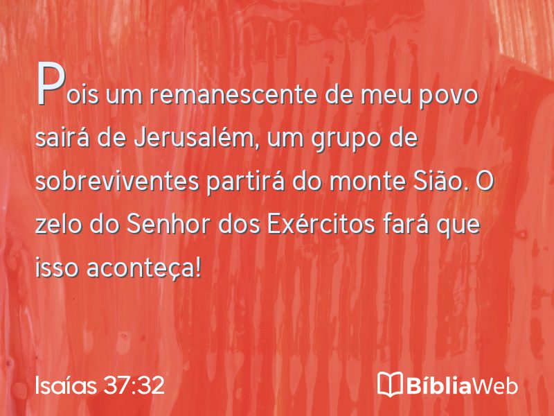Isaías 37:32 em imagem para compartilhar