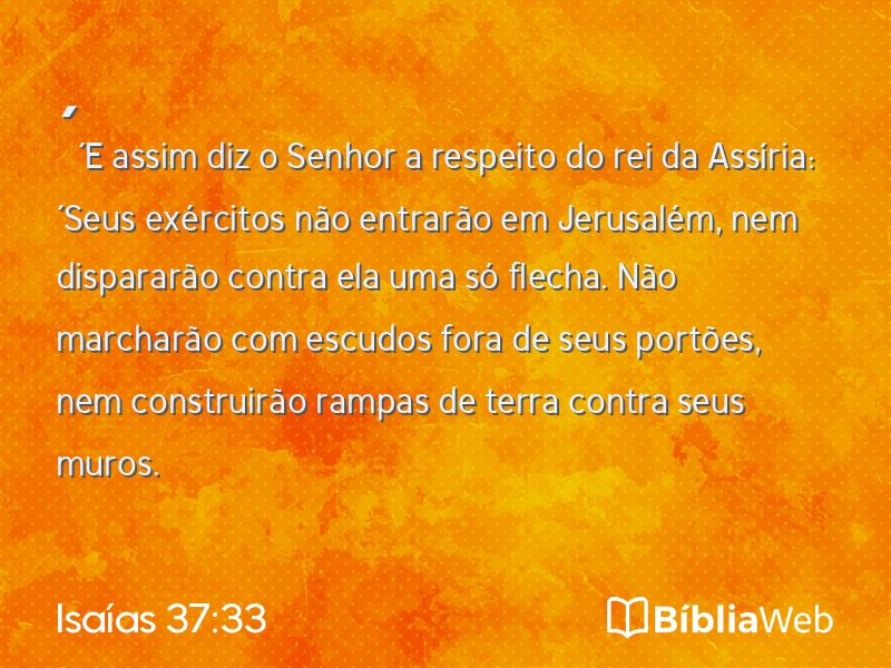 Isaías 37:33 em imagem para compartilhar