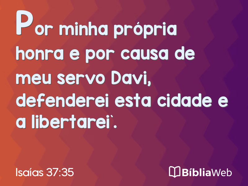 Isaías 37:35 em imagem para compartilhar