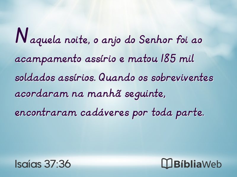 Isaías 37:36 em imagem para compartilhar