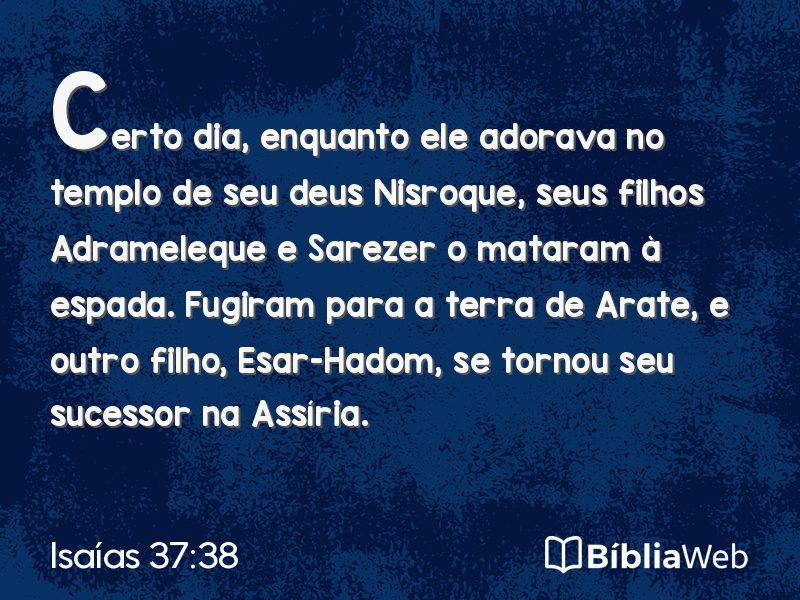 Isaías 37:38 em imagem para compartilhar