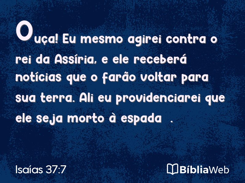 Isaías 37:7 em imagem para compartilhar