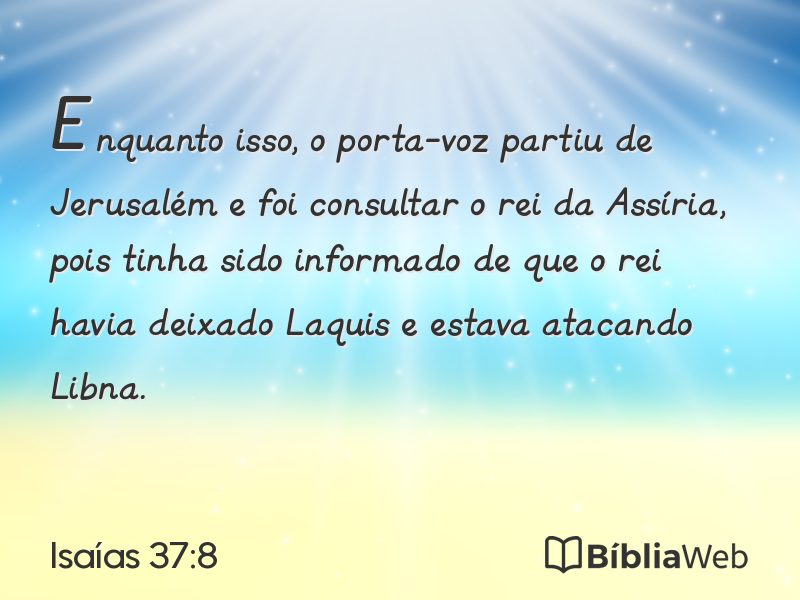 Isaías 37:8 em imagem para compartilhar