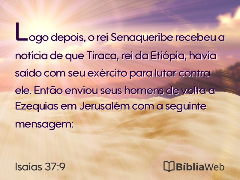 Isaías 37:9 em imagem para compartilhar