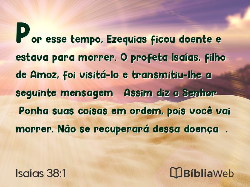 Isaías 38:1 em imagem para compartilhar