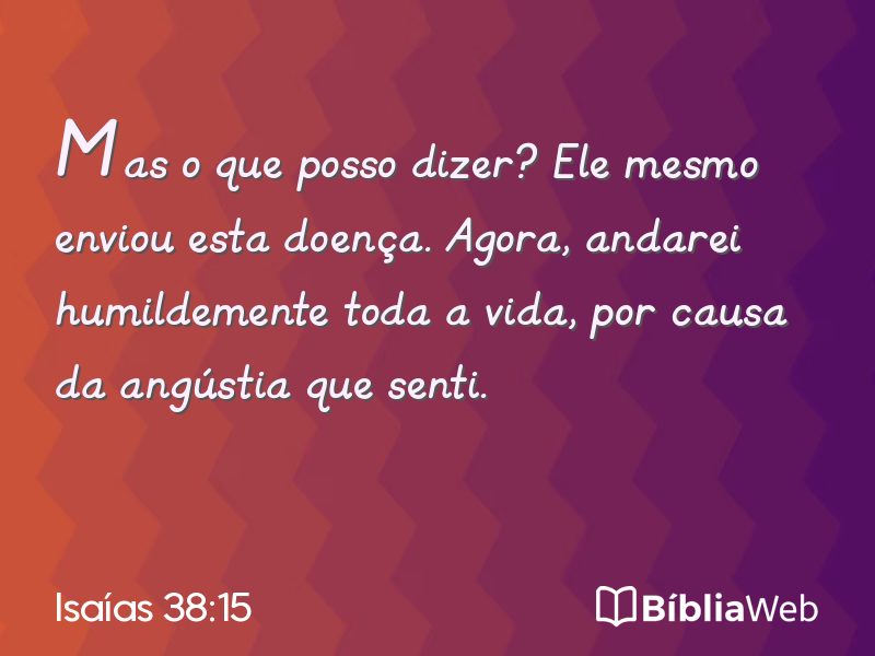 Isaías 38:15 em imagem para compartilhar